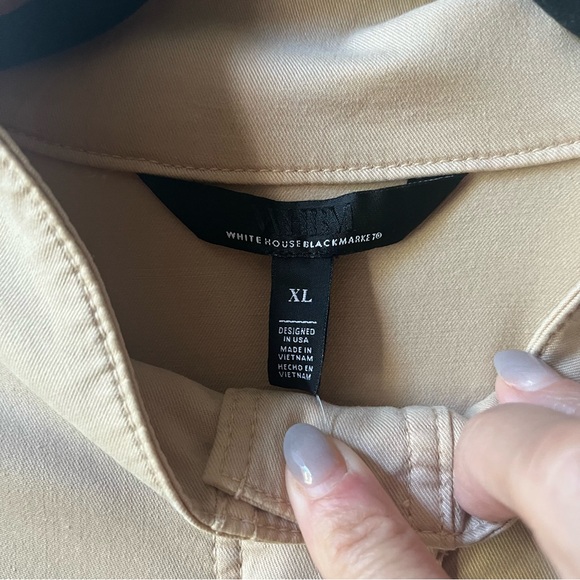 NWT White House Black Market Pret Relaxed Utility Jacket warm sand size XL - Picture 8 of 10